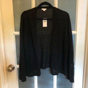 Large J Jill black cardigan